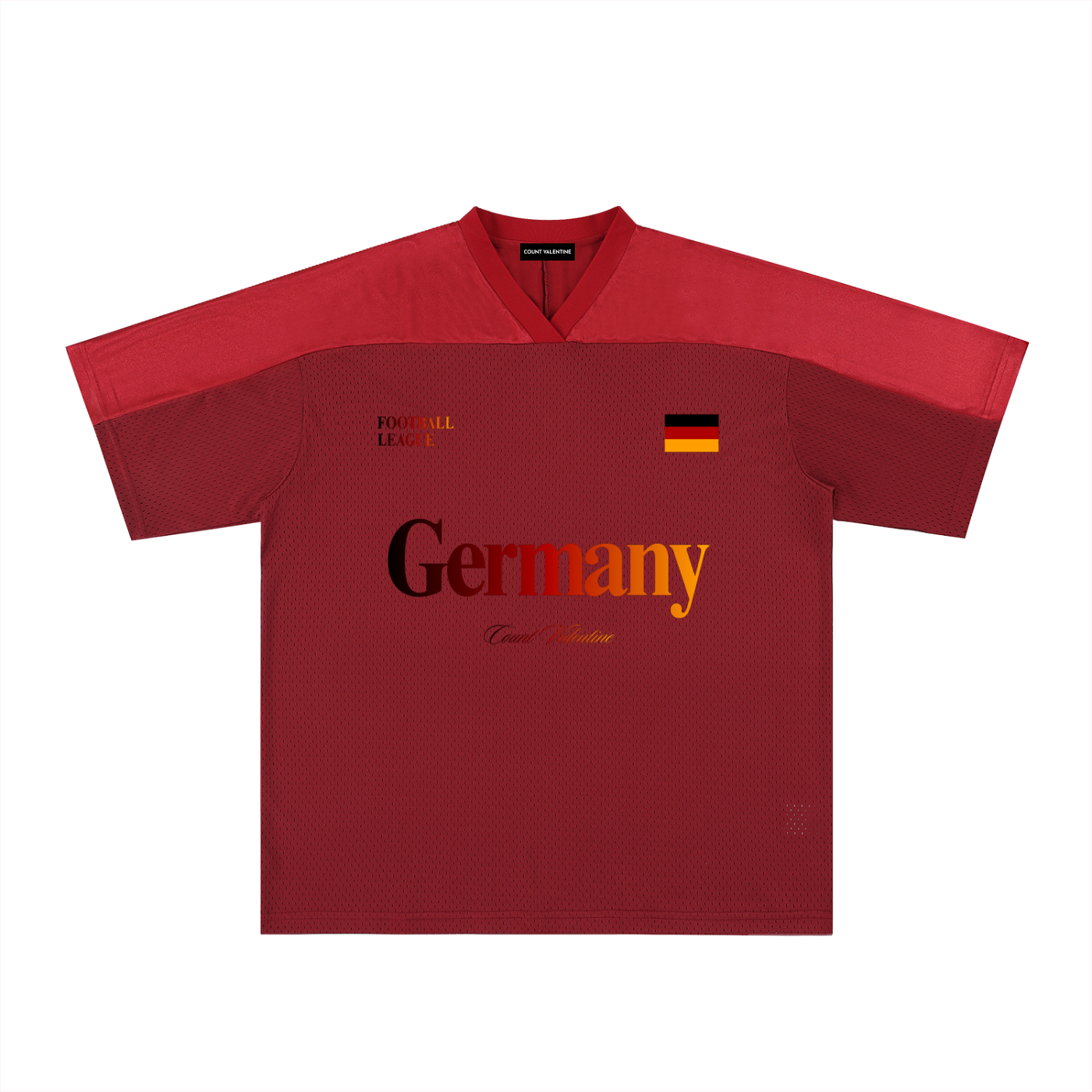 Oversized Mesh V-Neck Soccer Jersey