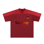 Oversized Mesh V-Neck Soccer Jersey