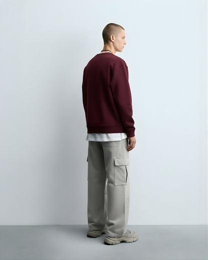 Maroon Unisex Oversized Sweatshirt