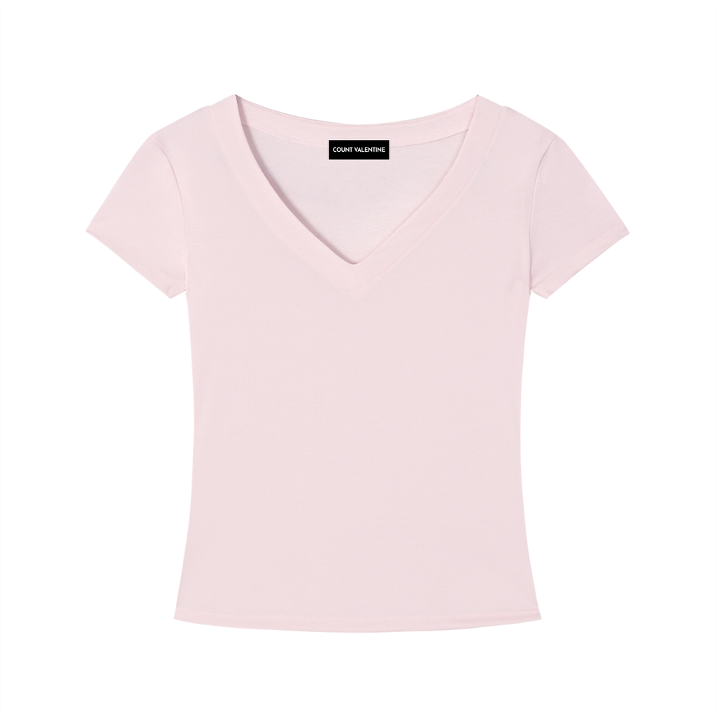 Tencel Slim Fit V-Neck T-Shirt
