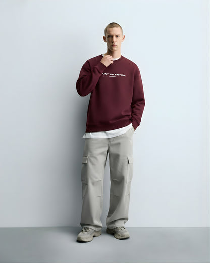 Maroon Unisex Oversized Sweatshirt