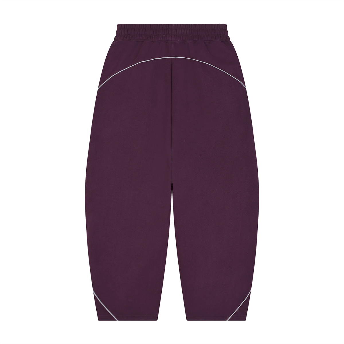 Unisex Piping Fleece Barrel Leg Sweatpants