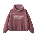 Frayed Enzyme Washed Fleece Hoodie
