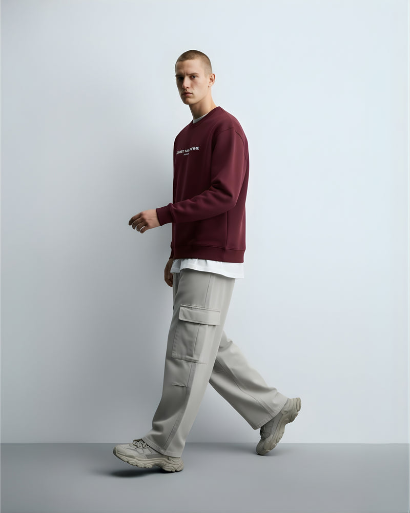 Maroon Unisex Oversized Sweatshirt