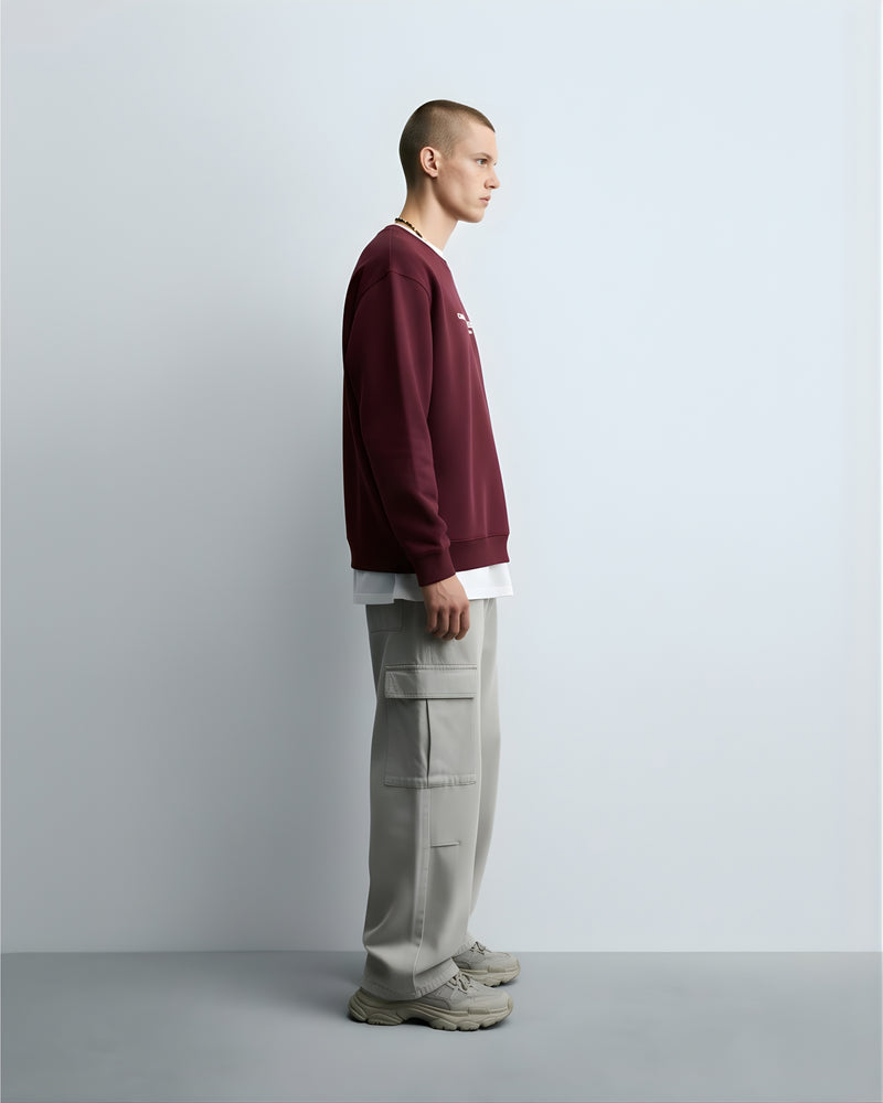 Maroon Unisex Oversized Sweatshirt