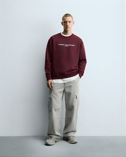 Maroon Unisex Oversized Sweatshirt