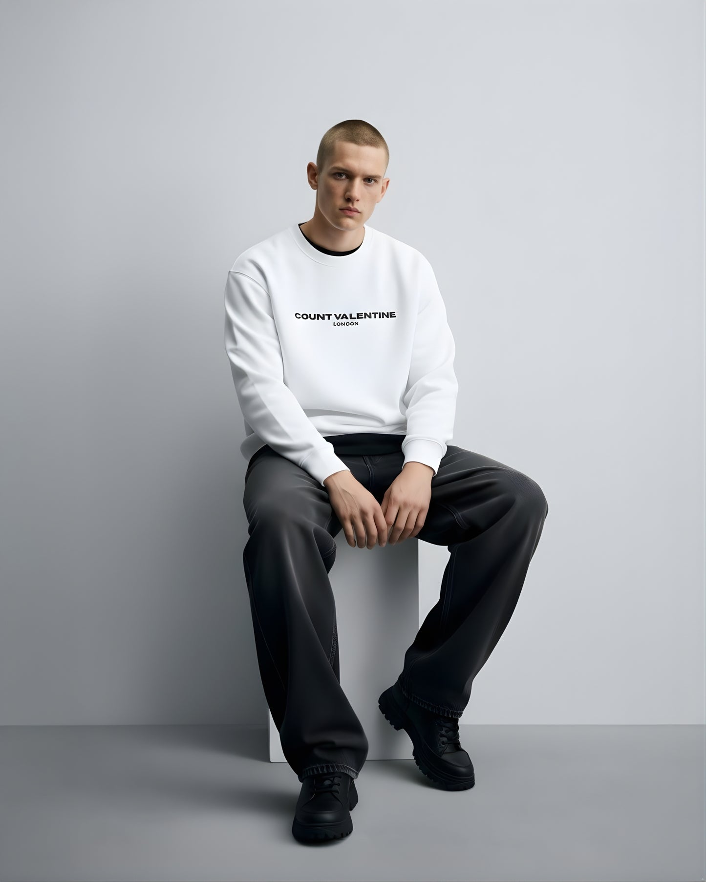 White Unisex Oversized Sweatshirt