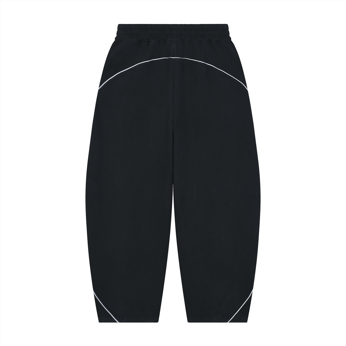 Unisex Piping Fleece Barrel Leg Sweatpants