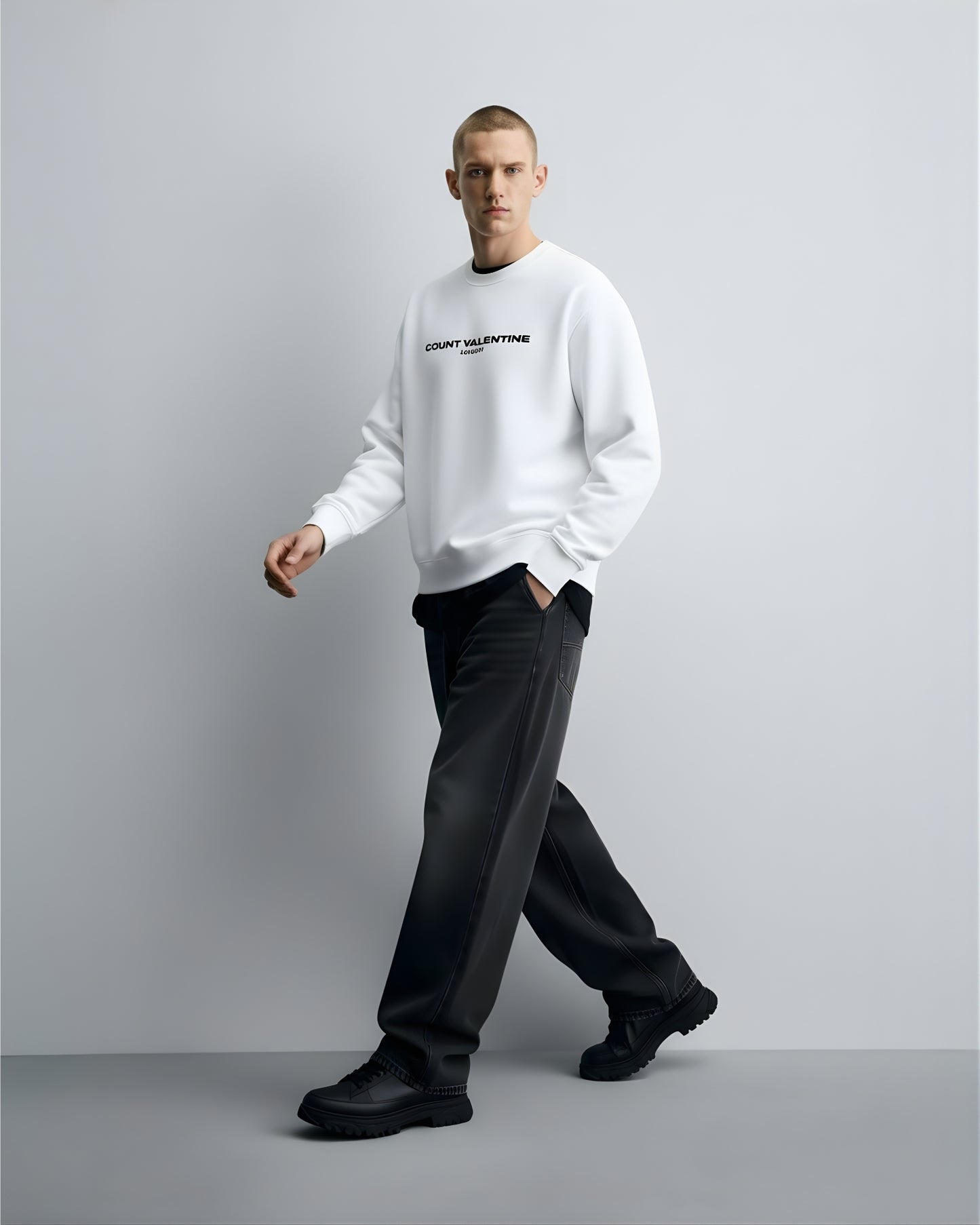 White Unisex Oversized Sweatshirt