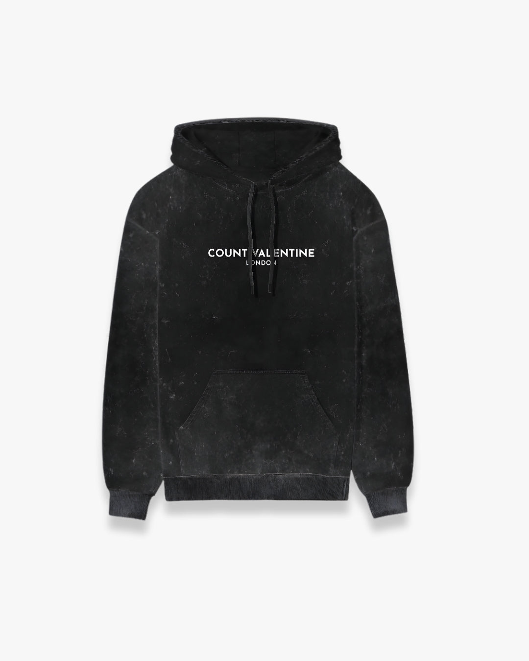 CHARCOAL BLACK ACID WASHED HOODIE