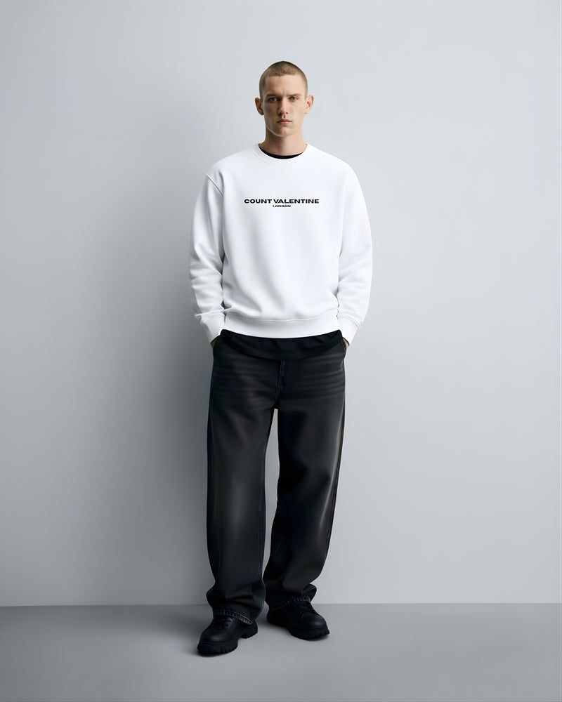 White Unisex Oversized Sweatshirt