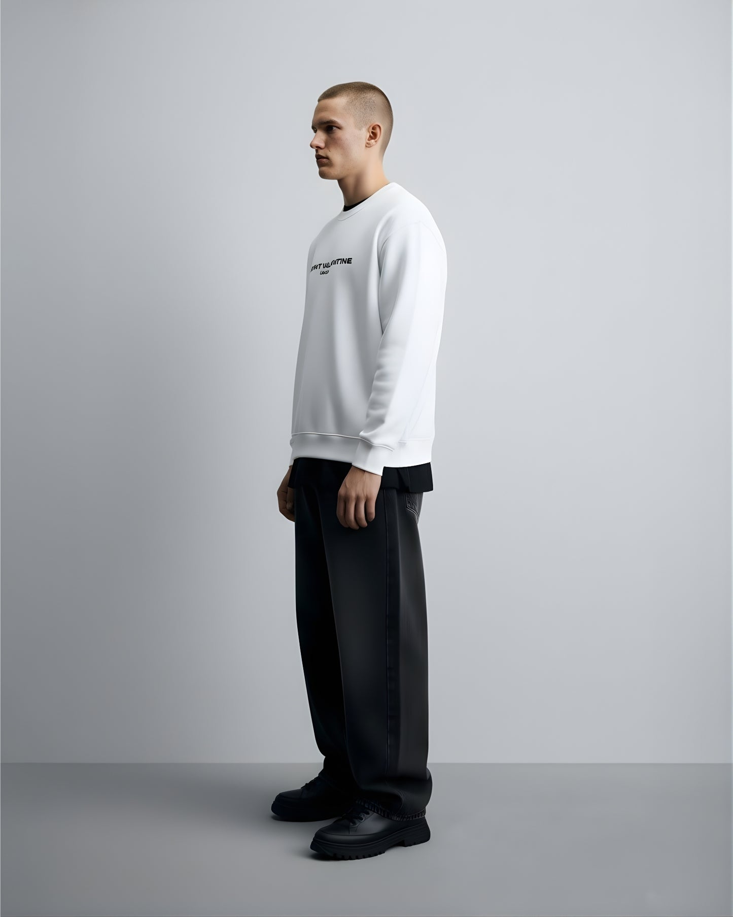 White Unisex Oversized Sweatshirt