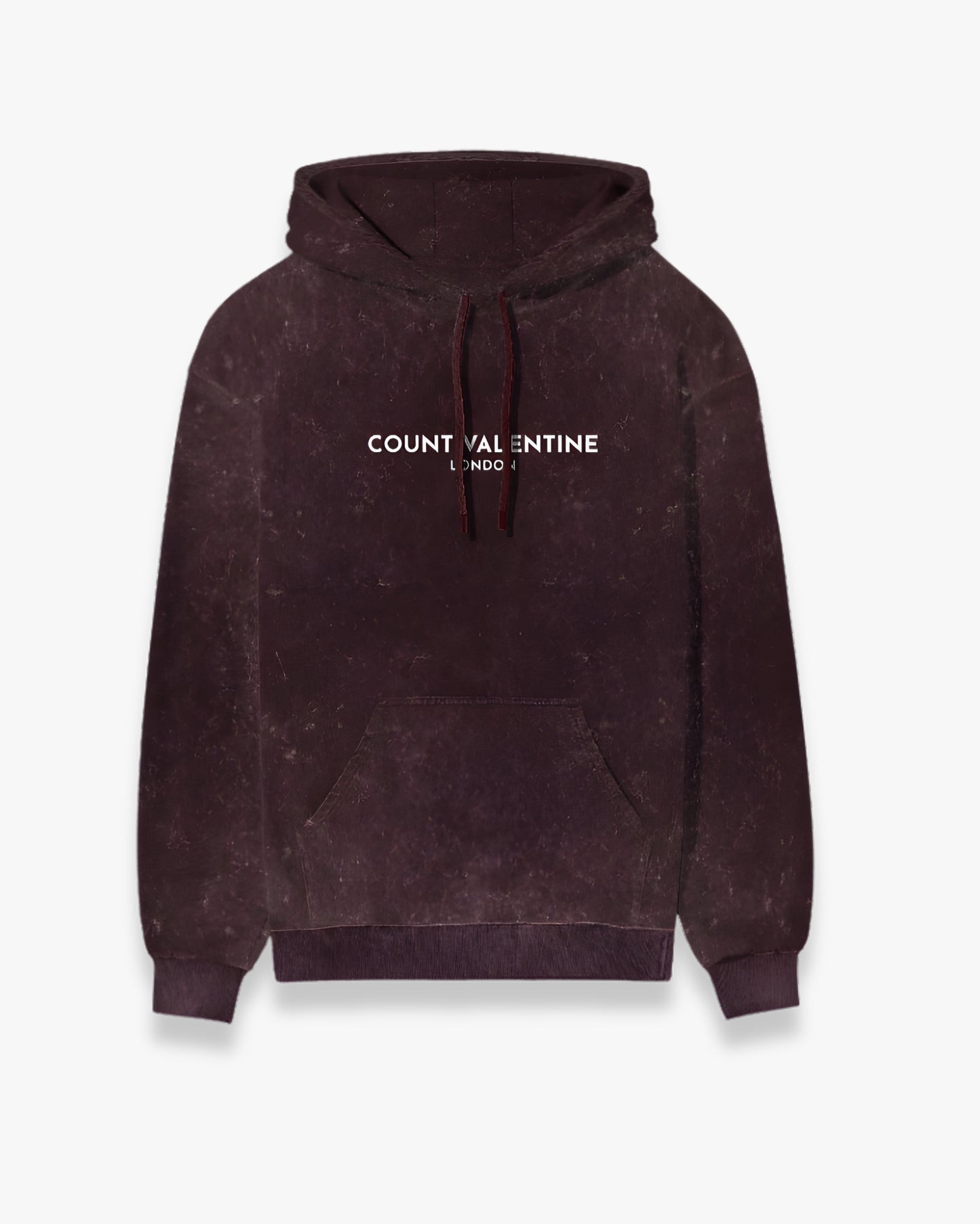 Maroon Unisex Acid Washed Hoodie