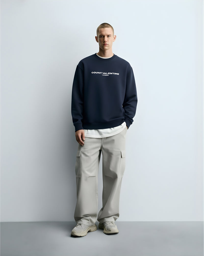 Navy Blue Unisex Oversized Sweatshirt