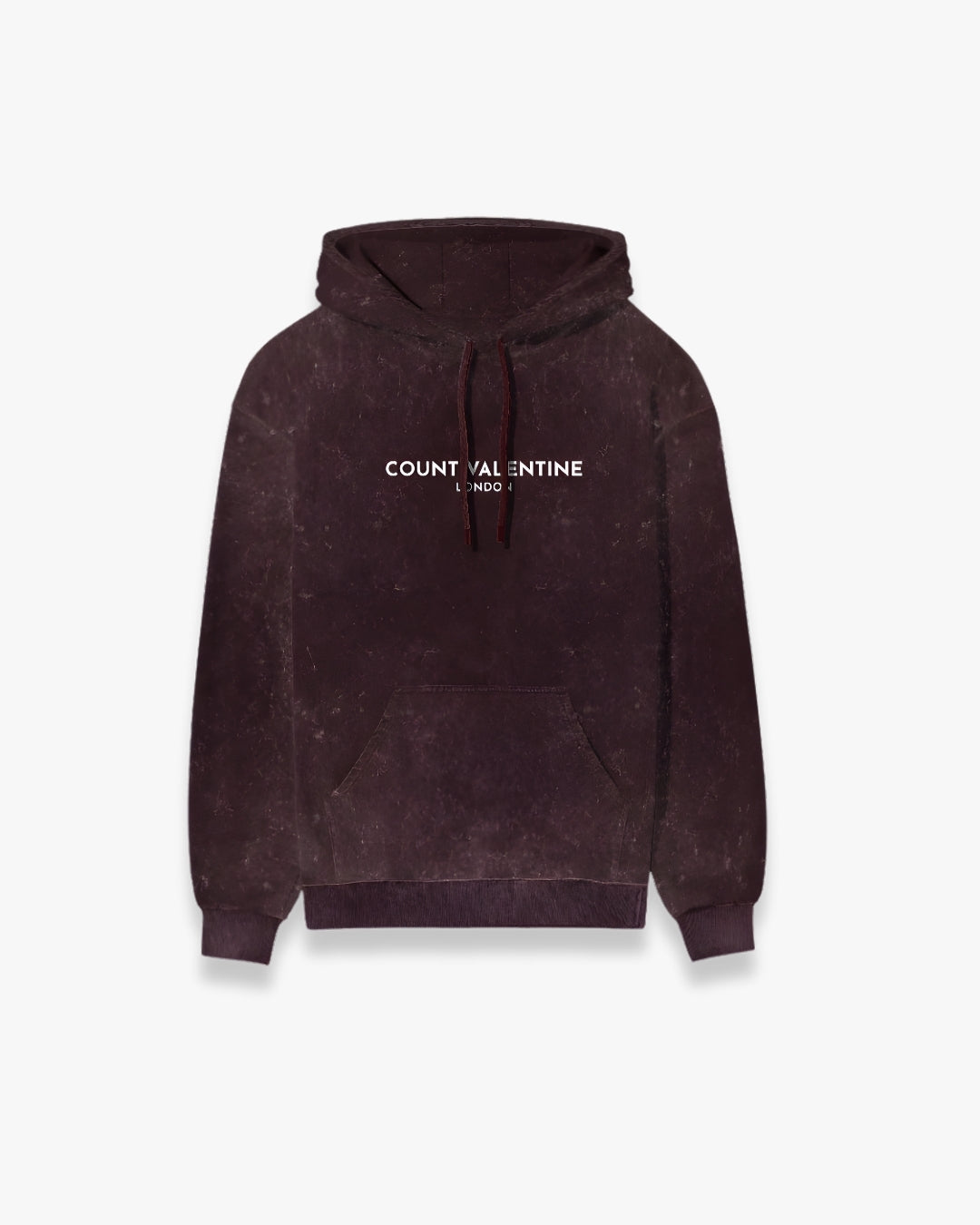 MAROON ACID WASHED HOODIE