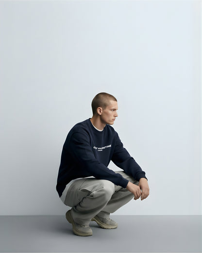 Navy Blue Unisex Oversized Sweatshirt