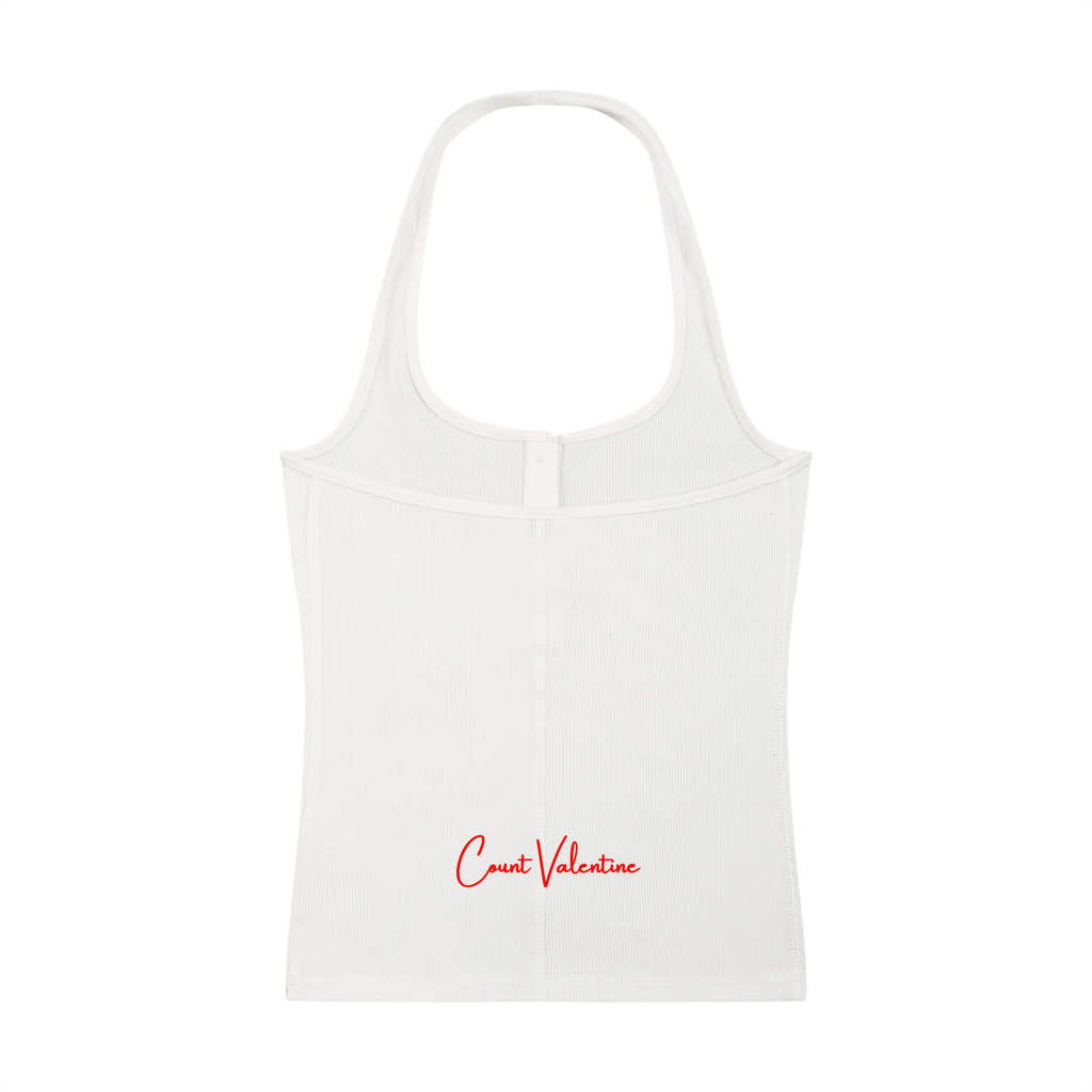 Women's Ribbed Henley Tank Top