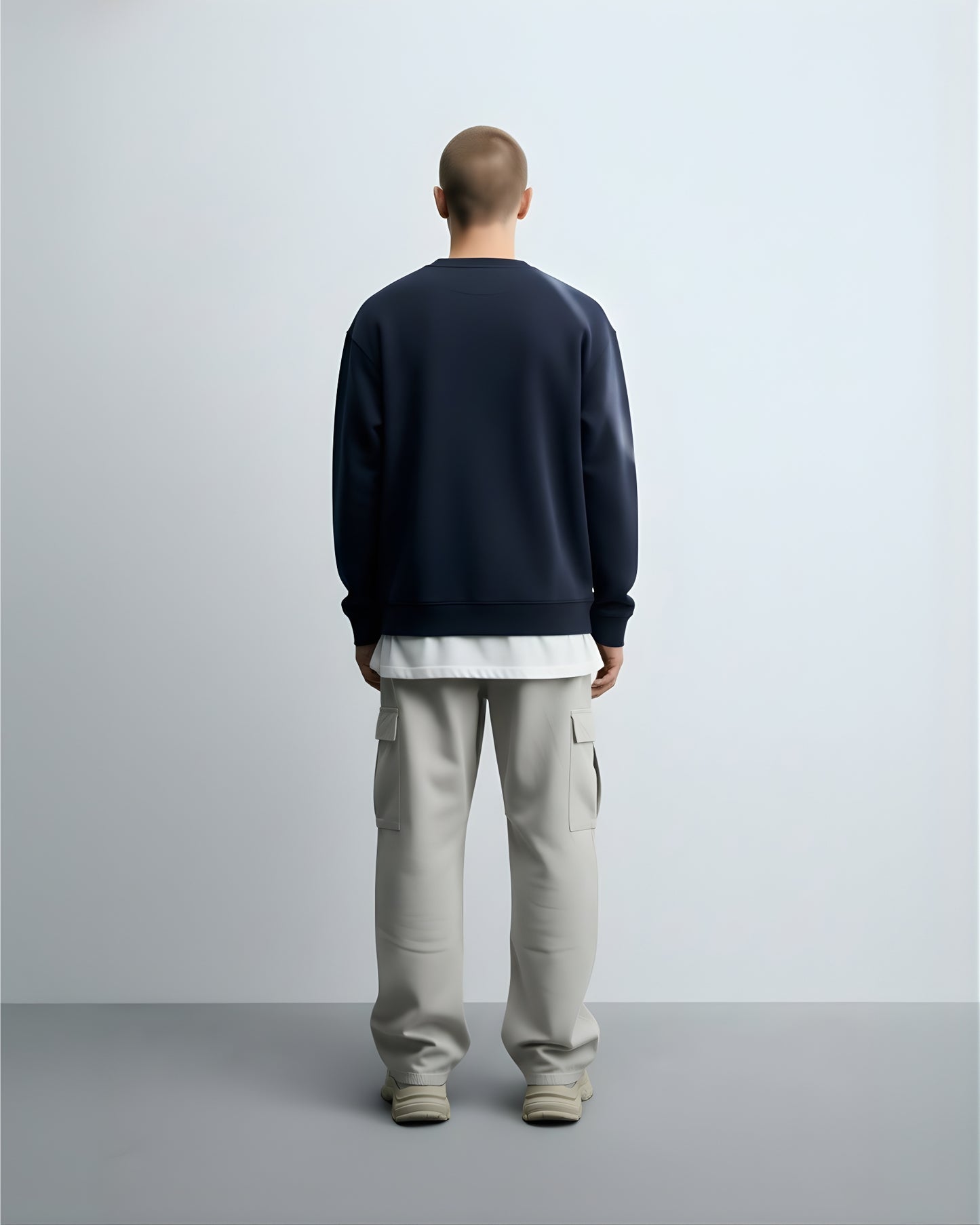 Navy Blue Unisex Oversized Sweatshirt