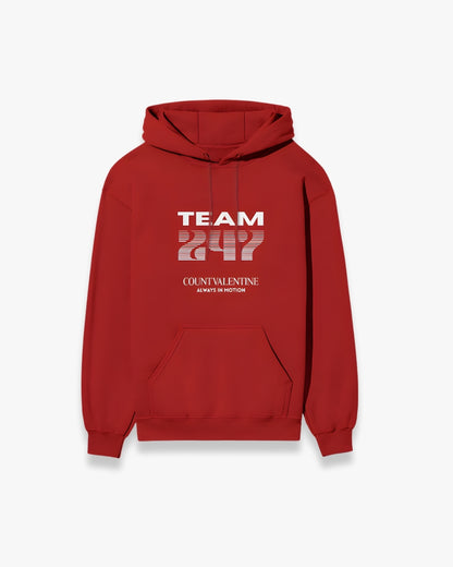 TEAM 247 RED PERFORMANCE HOODIE