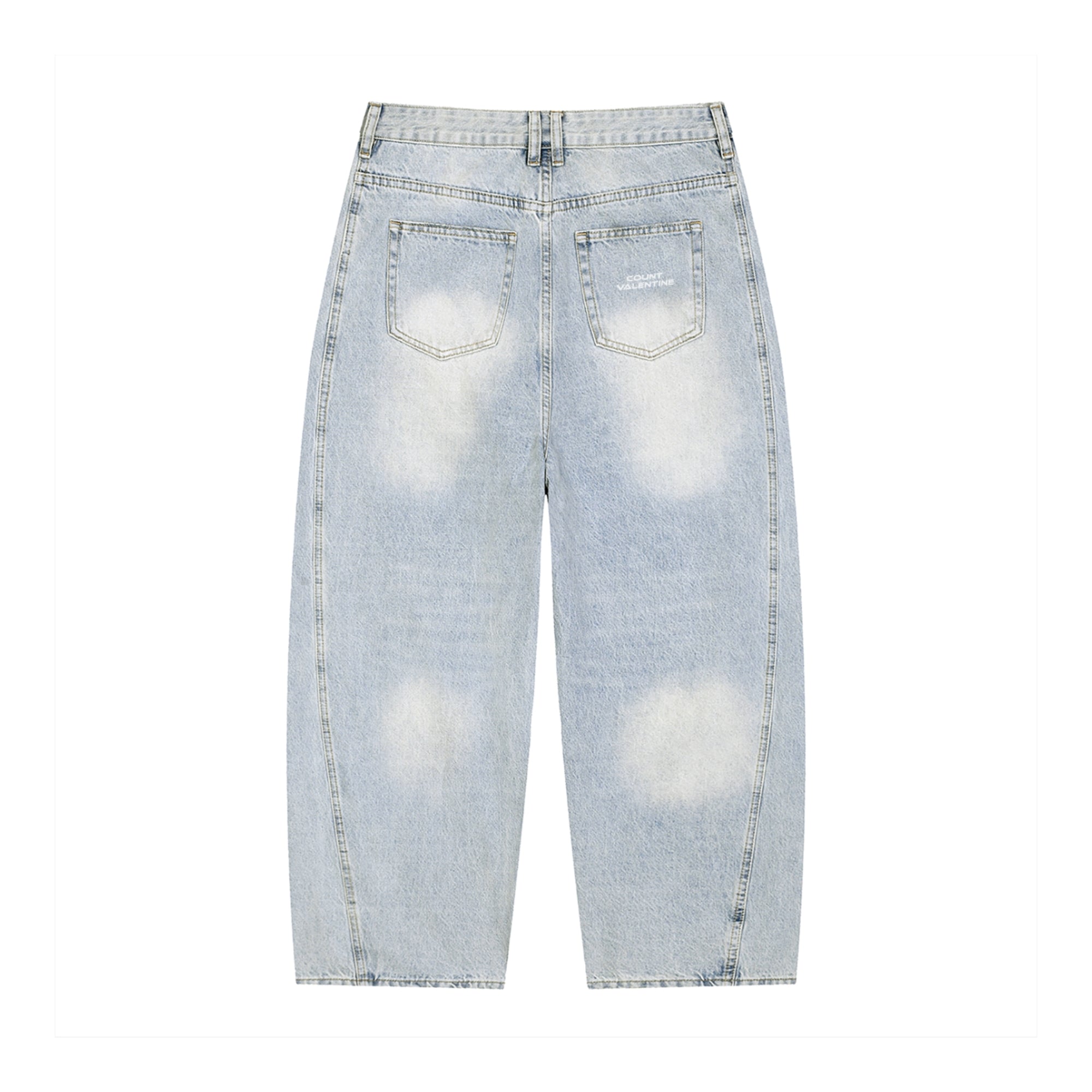 Men's Vintage Wash Sunfade Barrel Leg Jeans