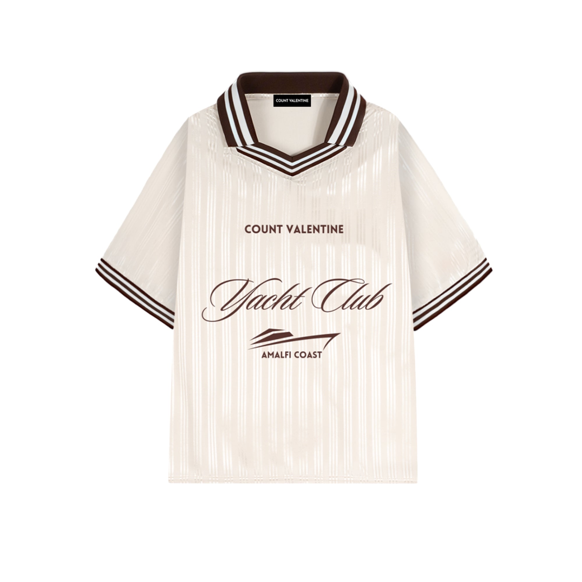 Contrast Stripes Polo Collar T-Shirt
