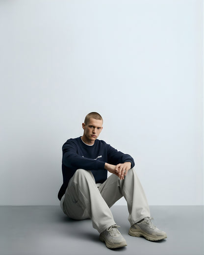 Navy Blue Unisex Oversized Sweatshirt