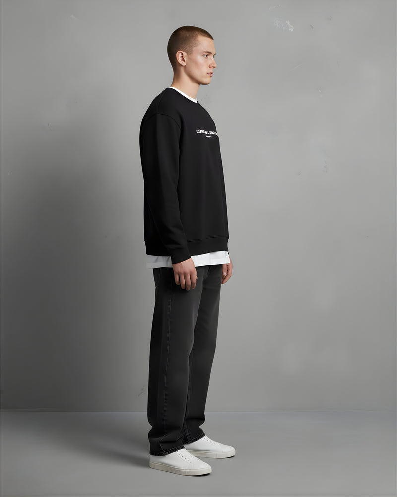 Black Unisex Oversized Sweatshirt