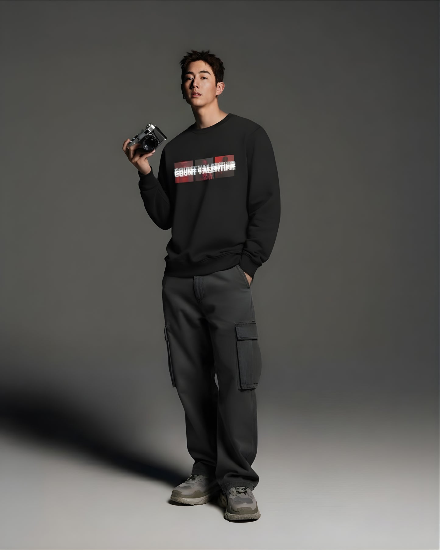 Black Blurred Unisex Sweatshirt