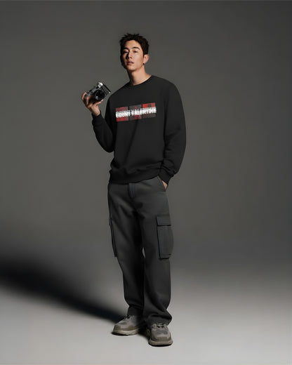 Black Blurred Unisex Sweatshirt