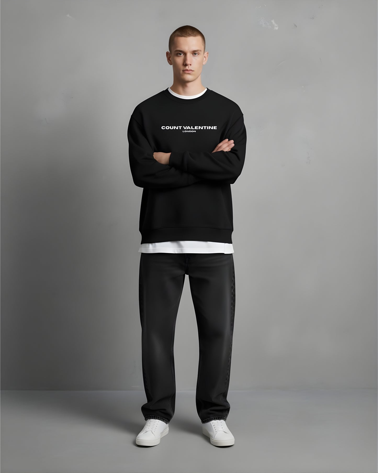 Black Unisex Oversized Sweatshirt