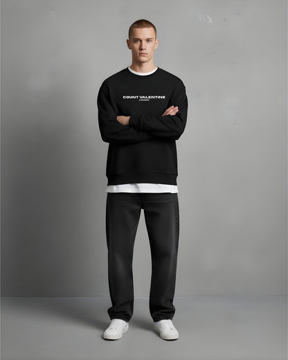 Black Unisex Oversized Sweatshirt