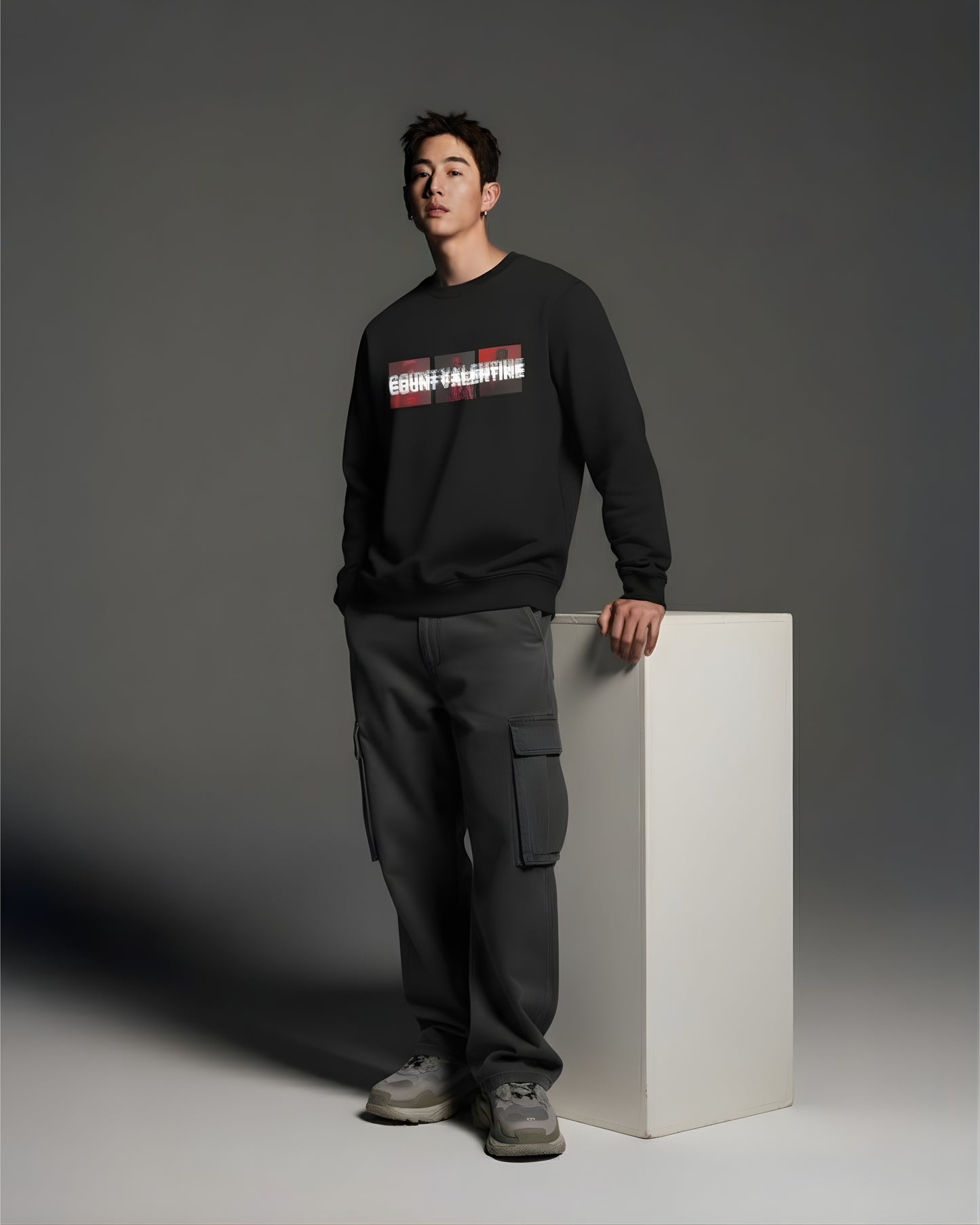 Black Blurred Unisex Sweatshirt