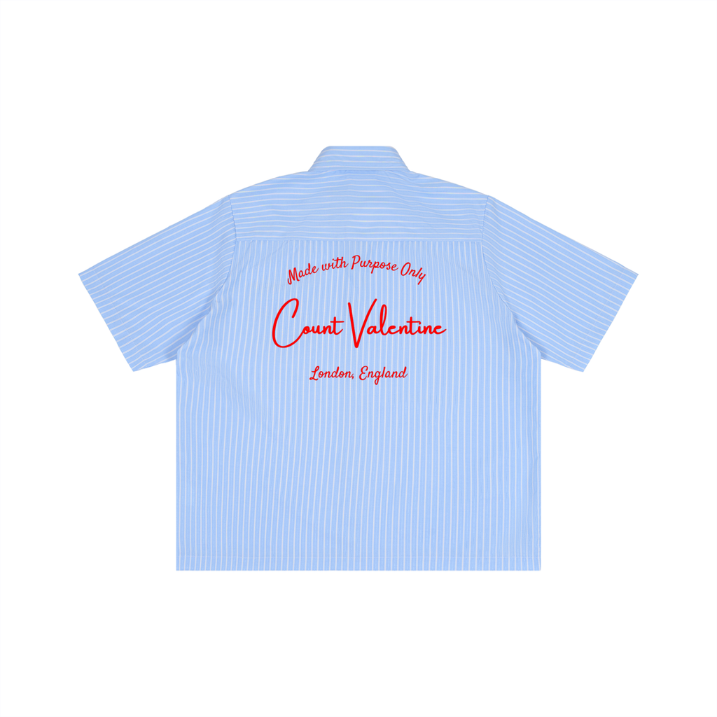 Striped Boxy Short Sleeve Shirt