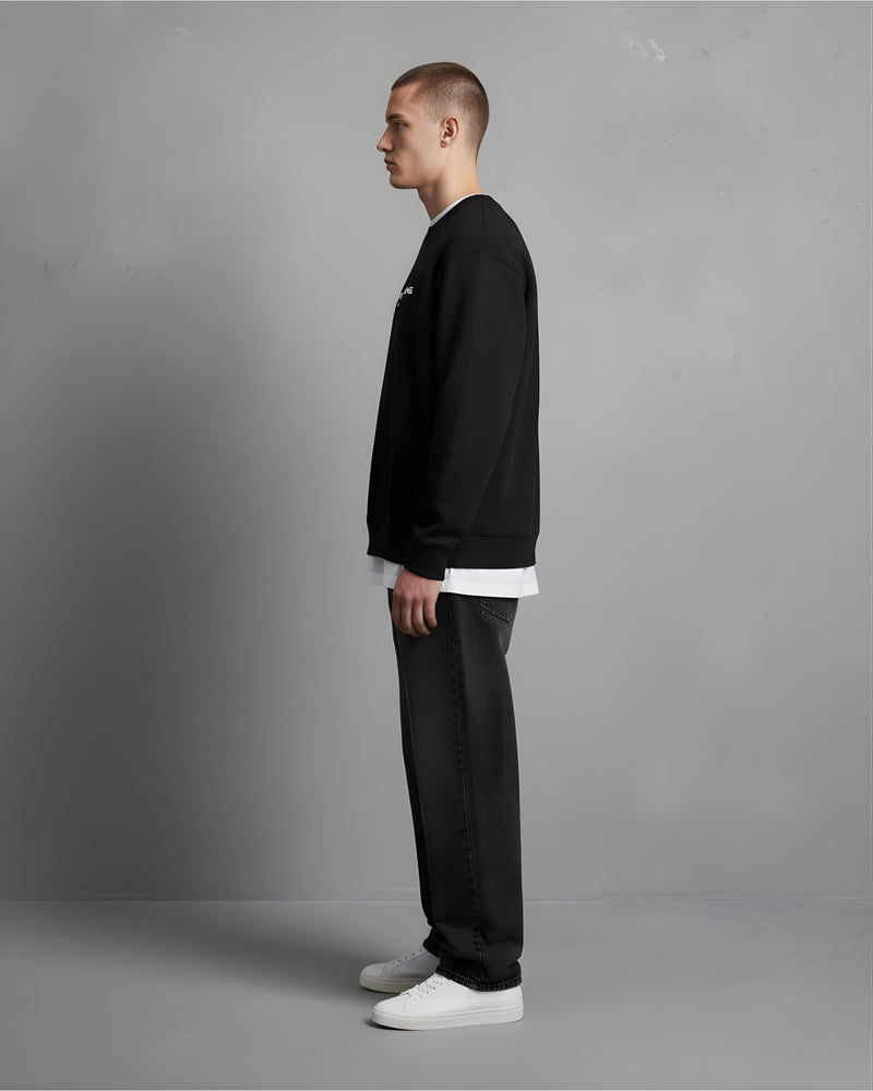 Black Unisex Oversized Sweatshirt