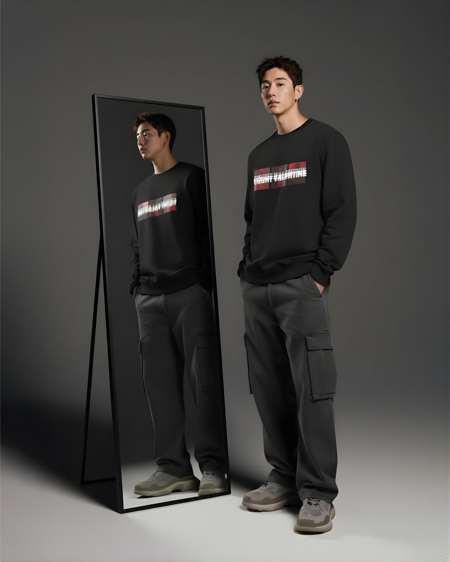 Black Blurred Unisex Sweatshirt