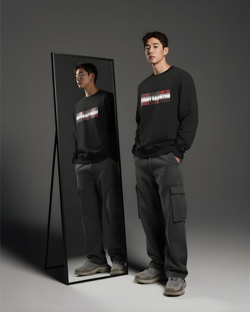 Black Blurred Unisex Sweatshirt