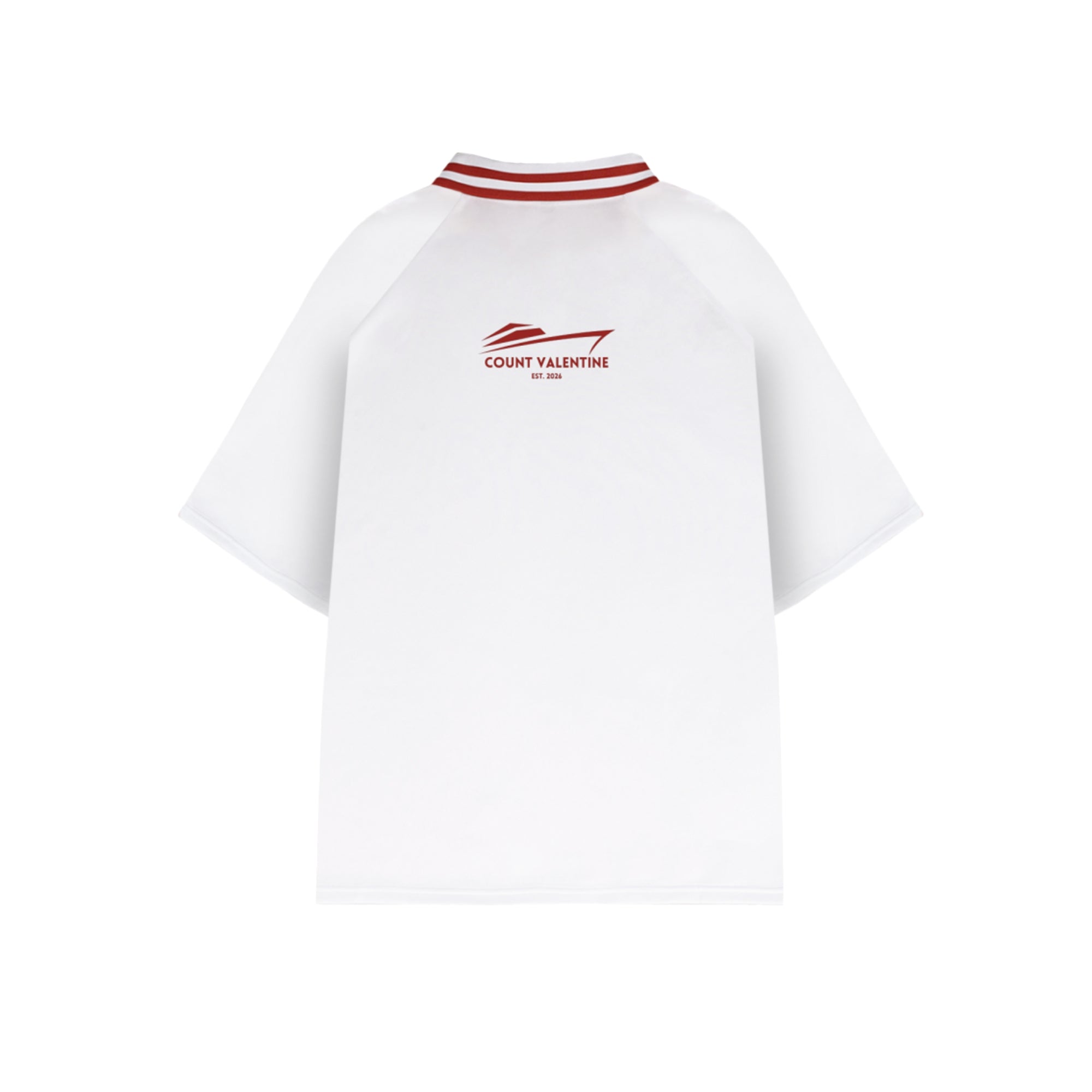 Contrast Lapel Collar Boxy T-Shirt