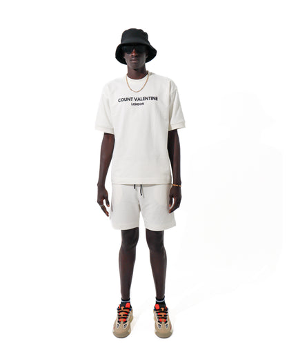 White Heavy Oversized Co-ord Set (Men)