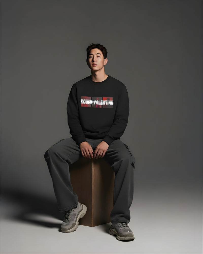 Black Blurred Unisex Sweatshirt