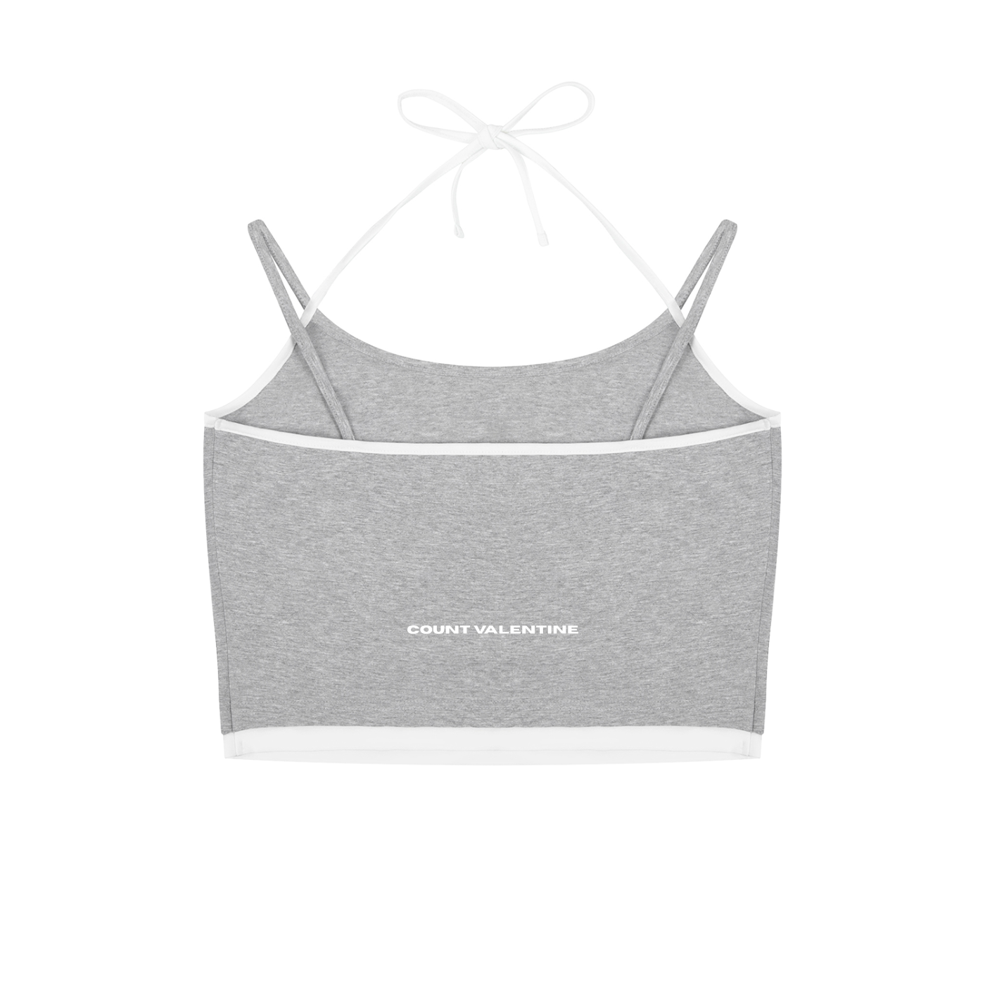 Contrast Binding Halter Tank Top