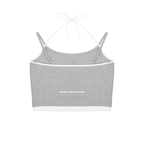 Contrast Binding Halter Tank Top