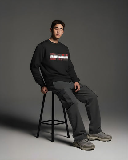 Black Blurred Unisex Sweatshirt