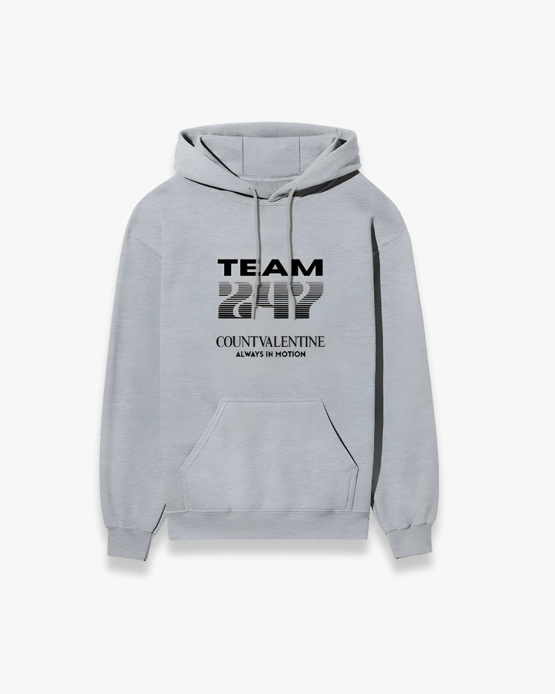 TEAM 247 GREY PERFORMANCE HOODIE