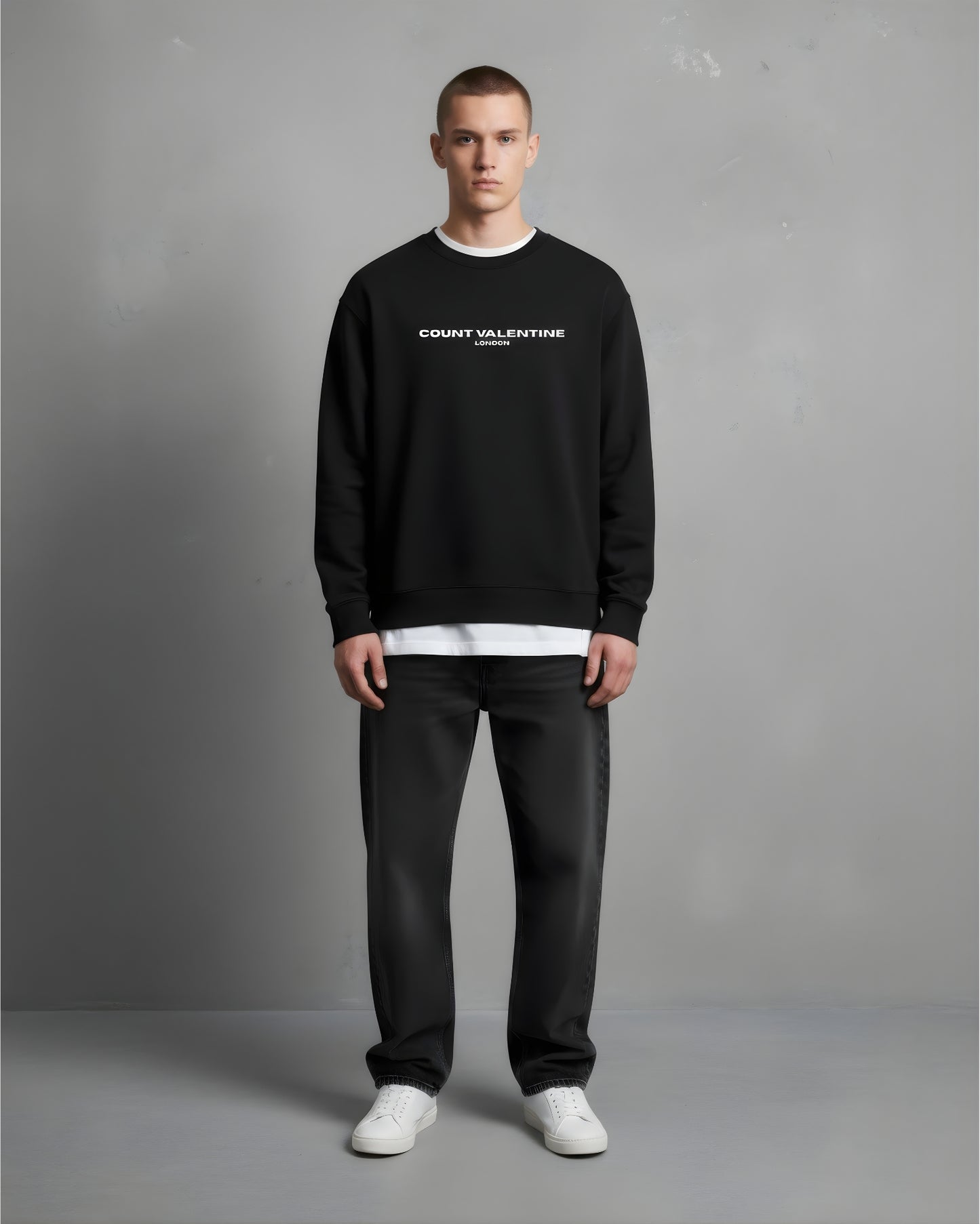 Black Unisex Oversized Sweatshirt