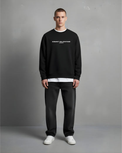 Black Unisex Oversized Sweatshirt