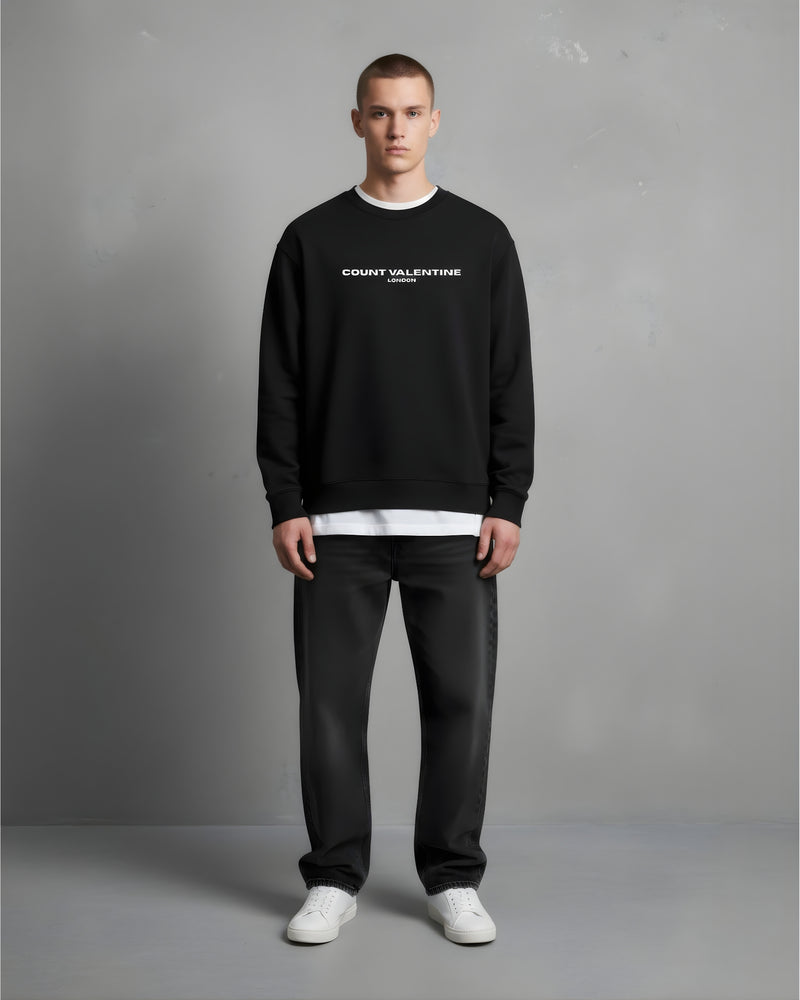 Black Unisex Oversized Sweatshirt