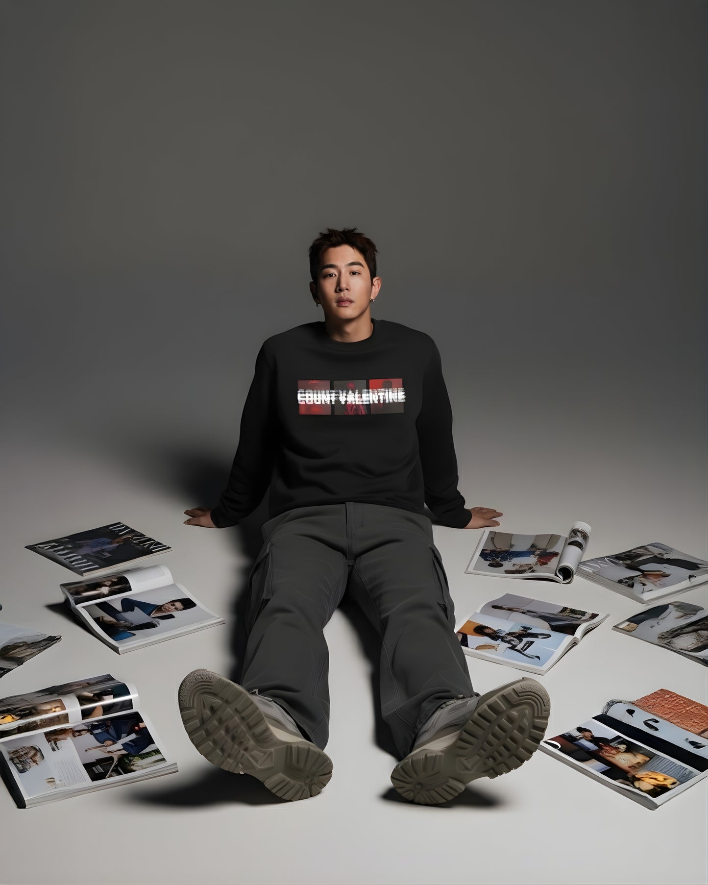 Black Blurred Unisex Sweatshirt