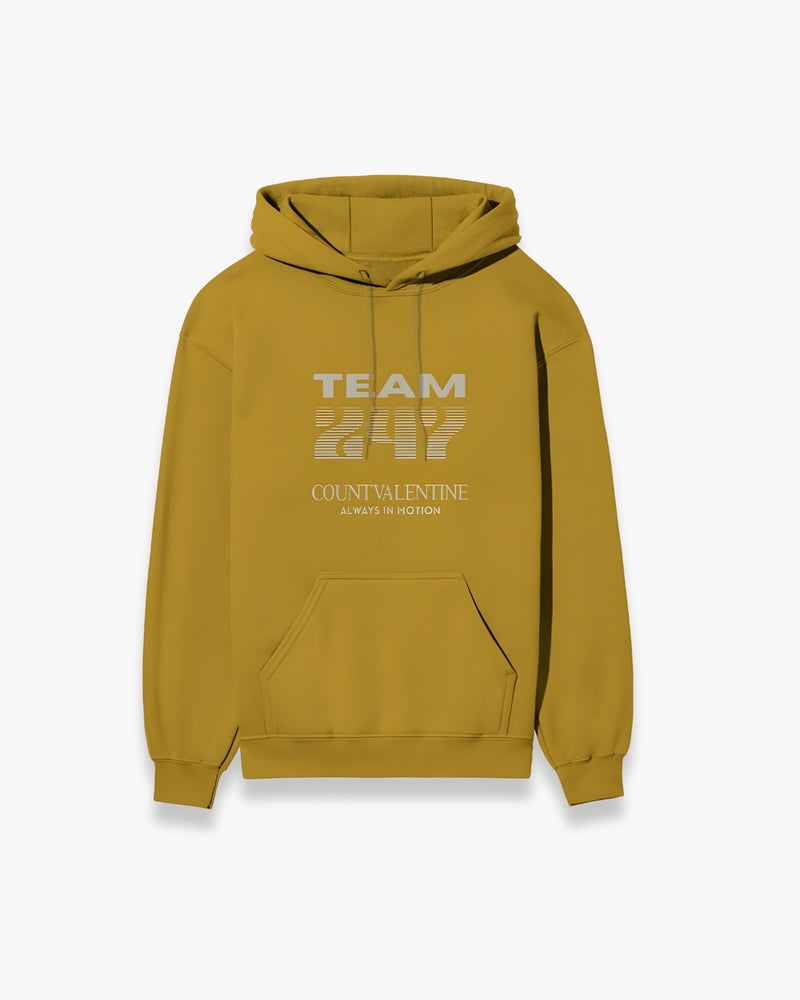 TEAM 247 MUSTARD PERFORMANCE HOODIE