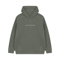 Unisex Oversized Piping Fleece Hoodie - Sage Grey