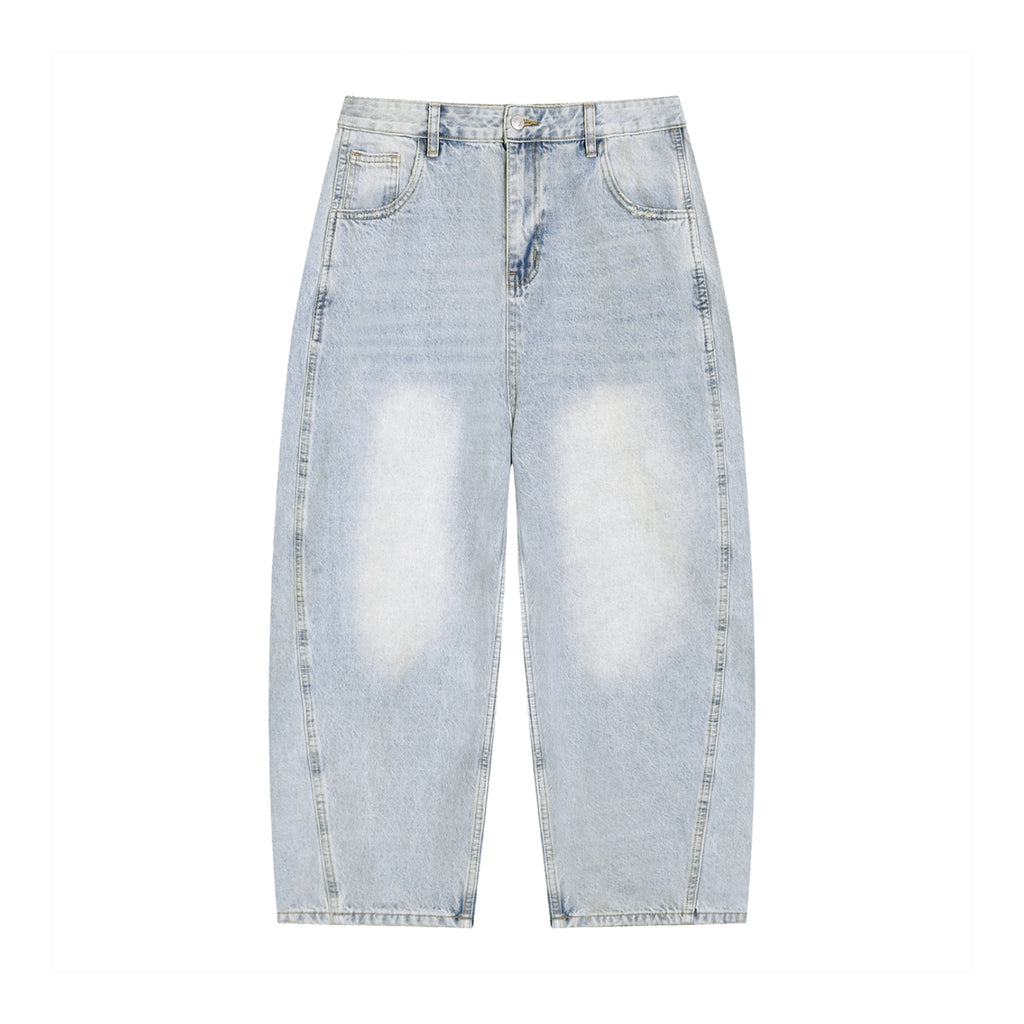 Men's Vintage Wash Sunfade Barrel Leg Jeans